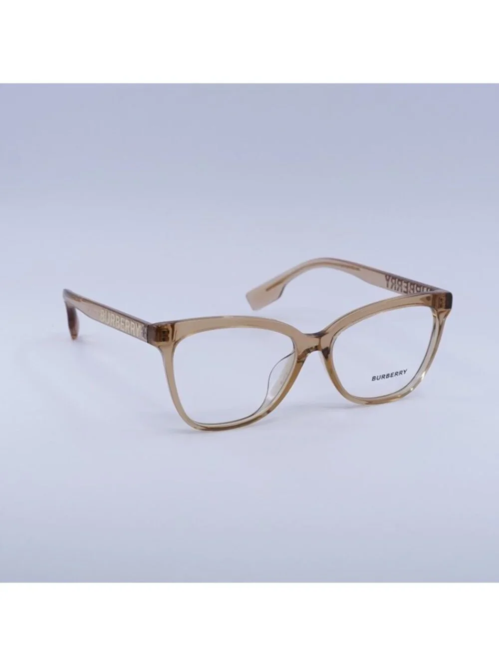 Burberry BE2364F 3779 Eyeglasses Transparent Brown 54mm Cat Eye Frame